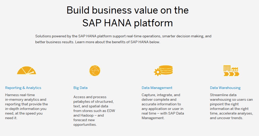 Build business value on the SAP HANA platform